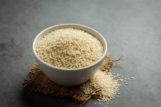 Sesame seeds in a bowl
